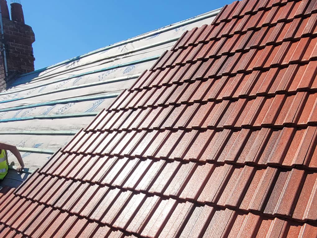 New roof at Wrexham house